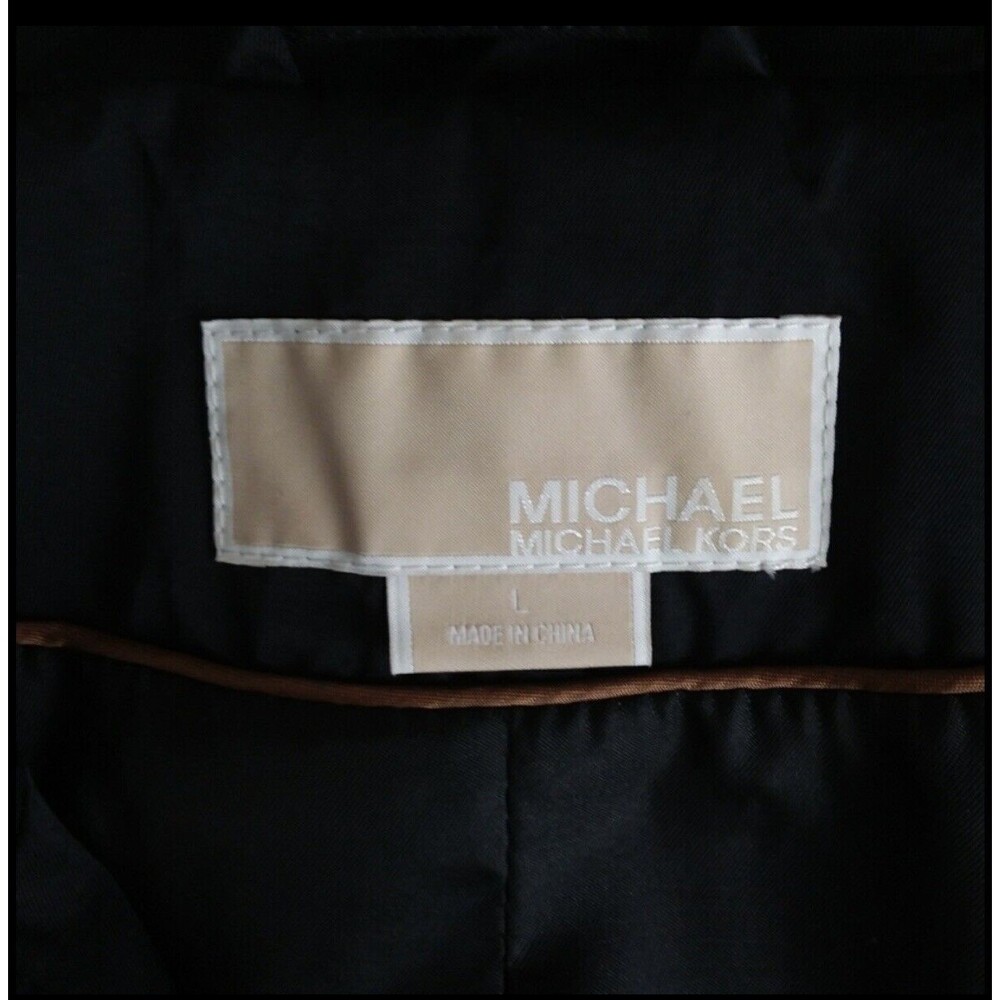 MICHAEL Michael Kors full Zip Long Sleeve Trench Black L - Picture 4 of 12